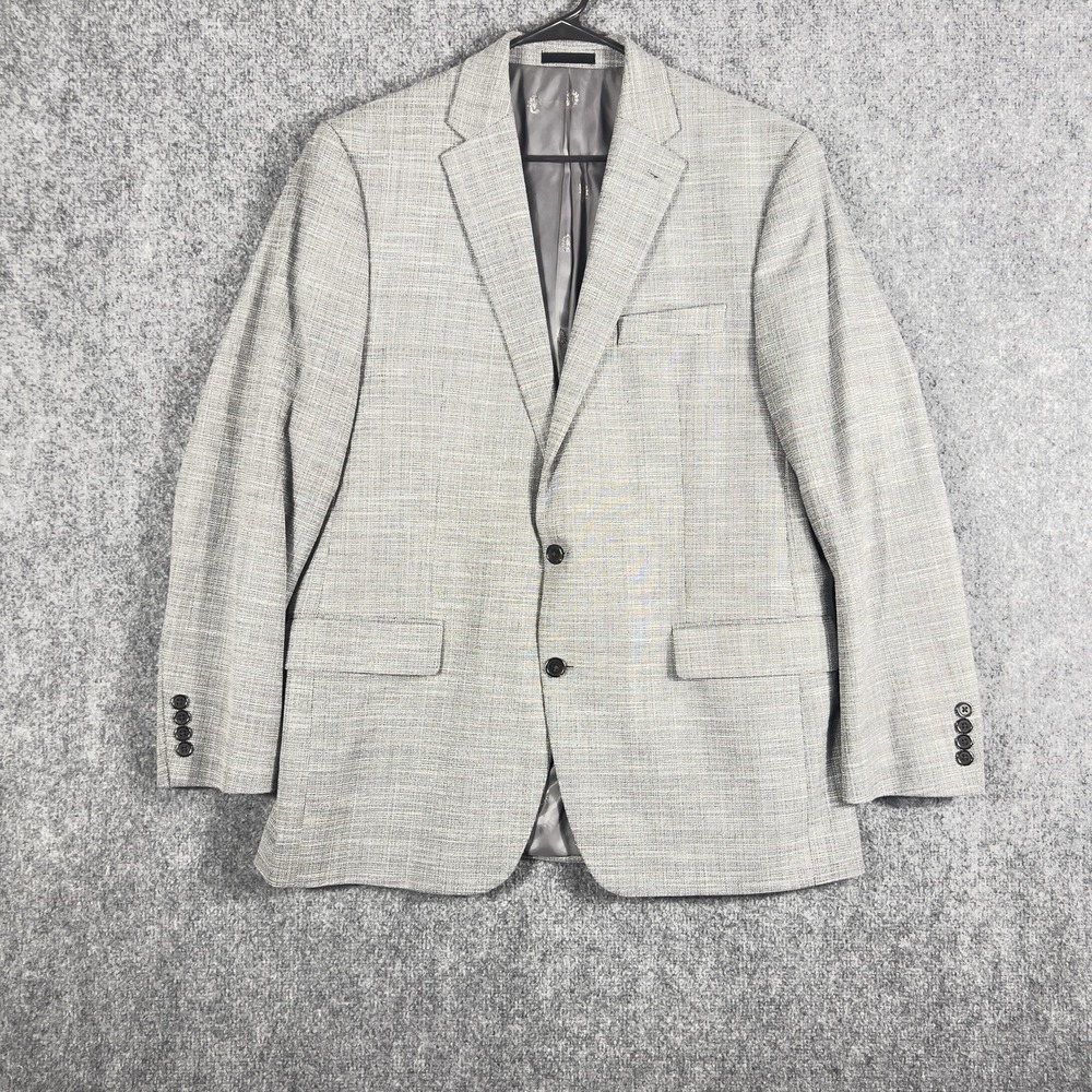Lauren Ralph Lauren Mens Gray Textured Sport Coat Blazer 2 Button Classic